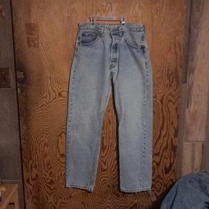 Levi’s Faded Red Tag Jeans straight out of the 90’s.